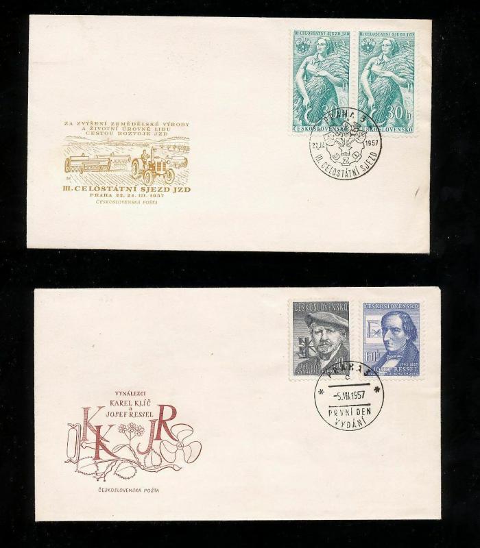 Czechoslovakia 1957 M&U Blocks Covers (Appx 100+Items) (Ref DD544