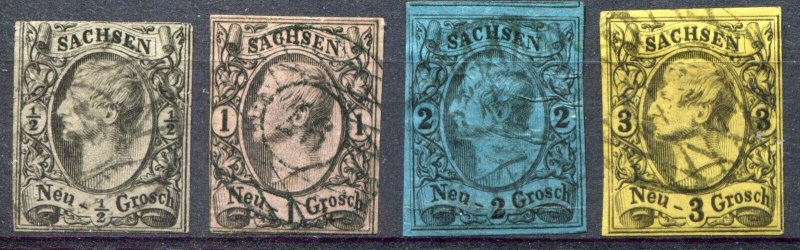 Saxony  Sc.#  Four  used Stamps