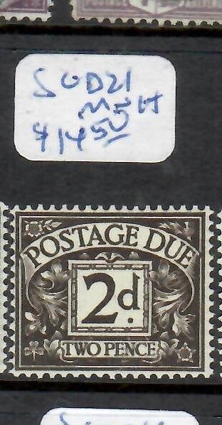 GREAT BRITAIN POSTAGE DUE 2D   SG D21  MNH     PPP0611HH