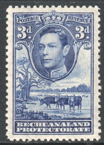 Bechuanaland Scott 128 - SG122, 1938 George VI 3d MH*