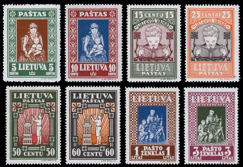 Lithuania Scott 277C-277K (1933) Mint NH VF Complete Set, CV $35.00