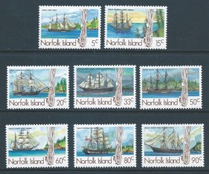 Norfolk Island #356-63 NH Whaling Ships