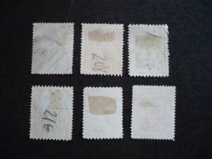 Stamps - Romania - Scott# 207-210,212-213 - Used Part Set of 6 Stamps
