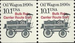 # 2130a MINT NEVER HINGED PRE-CANS. 1890'S OIL WAGON