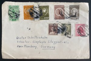 1958 Bangkok Thailand Cover To Wuerttemberg Germany