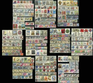 300+ Czechoslovakia Postage Stamps Collection Europe 1969-1976 Czech Used