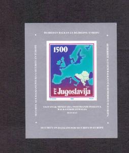 Yugoslavia 1988 MNH Balkan countries security sheet