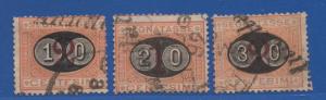 *Italy #J25-7 Used, FVF, Complete Set