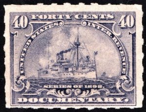 SC#R170p 40¢ Revenue: Documentary Stamp: Hyphen Hole Perf 7 (1898) Uncancelled