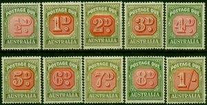 Australia 1946-57 Postage Due Set of 10 SGD119-D128 V.F MNH