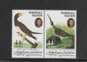 MARSHALL ISLANDS #C2a 1985 BIRDS MINT VF NH PAIR