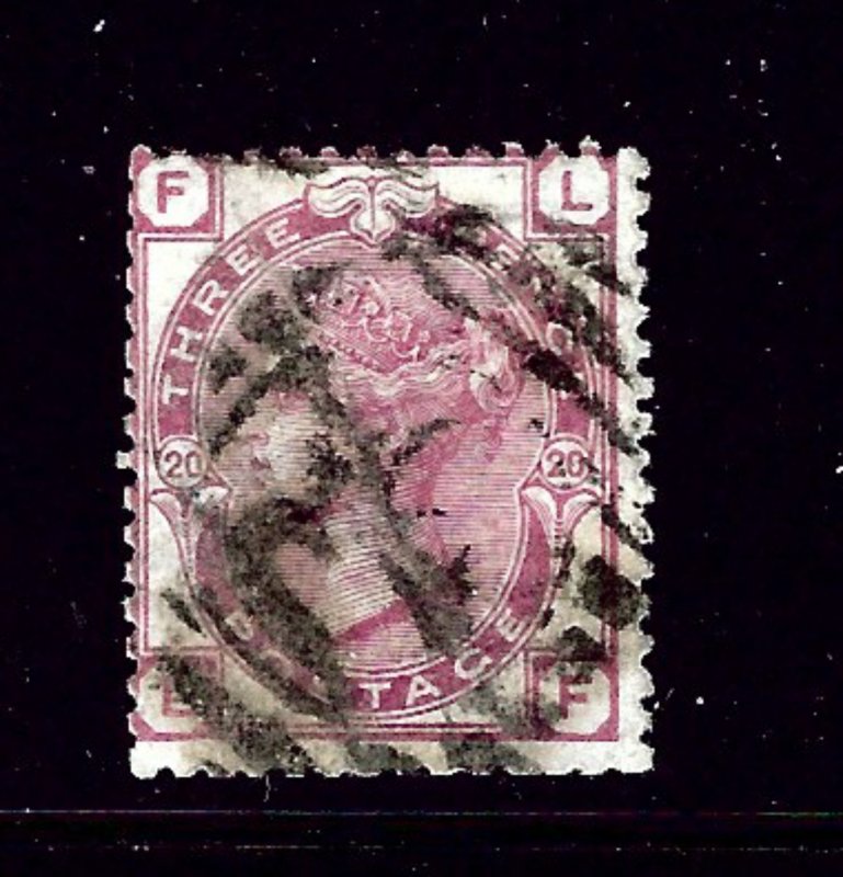 Great Britain 61 plate #20 Used 1873 issue; 2019 