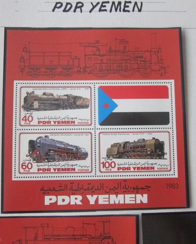 Yemen 1983 Sc 305-6 Train MNH