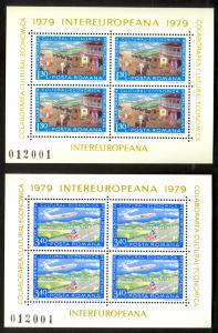 ROMANIA 1979 INTER EUROPEAN COOPERATION Set Miniature Sheets Sc 2830, C231 MNH