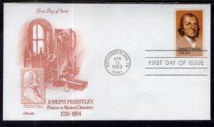 US 2038 Joseph Preistly Artmaster U/A FDC