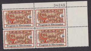 1501 Progress in Electronics MNH Plate Block UR
