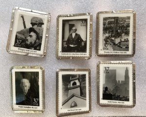 6 Different Stamp Pins Featuring The Masters of American Photography