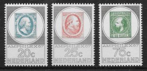 NETHERLANDS SG1035/7 1967 AMPHILEX STAMP EXHIBITION SET MNH