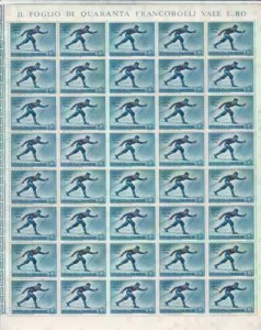 San Marino 1955 Juegos Olímpicos de Invierno sello con bisagras de menta nunca Hoja R19903 
