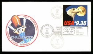 US #1909 $9.35 SPACE FLOWN cover, VF used, A rare Challenger Flown Cover, Fre...