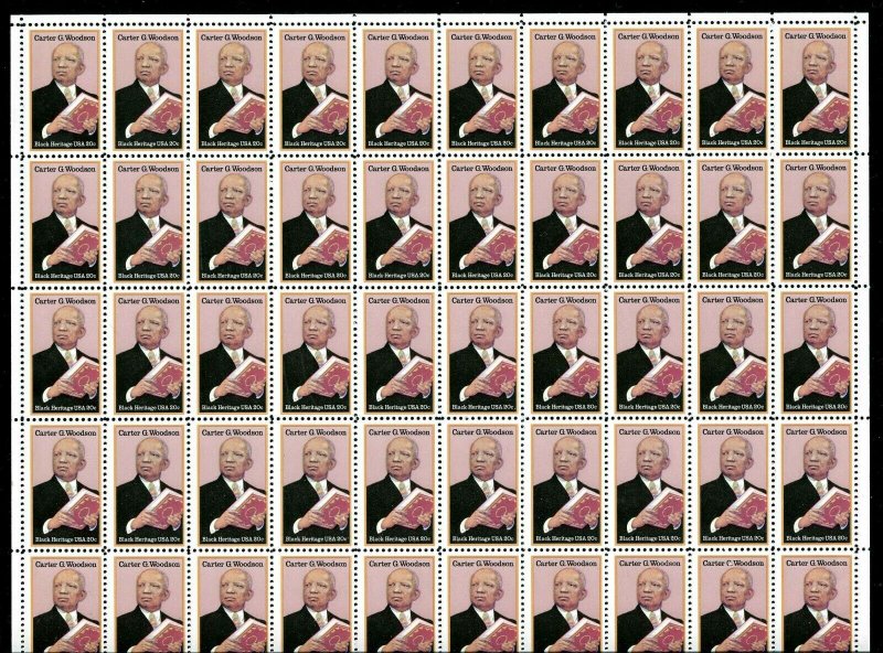 2073 20¢ Carter G Woodson Stamp Sheet of 50 VF NH MNH