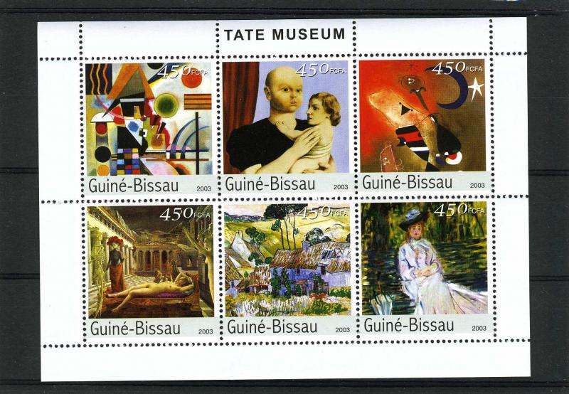 Guinea Bissau 2003 Tate Museum Paintings Sheet Perforated mnh.vf