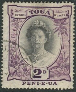 Tonga 1942 SG76 2d Queen Salote die II #1 FU