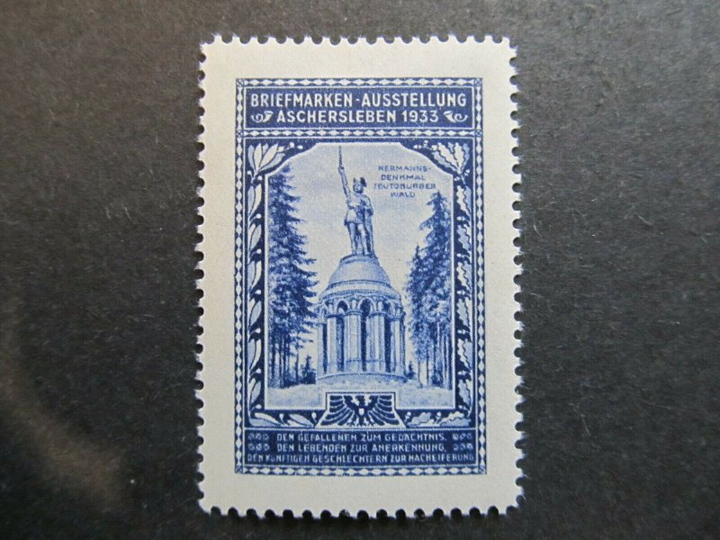 A4P2F48 Germany Poster Stamp 1933 International Philatelic Exhibition mh*