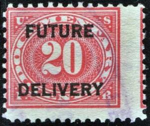 RC5 20¢ Future Delivery Stamp (1918) Cut Cancelled