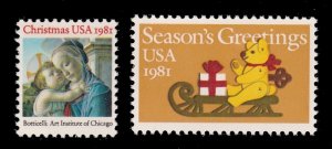 US 1842-1843, MNH - Christmas 1980