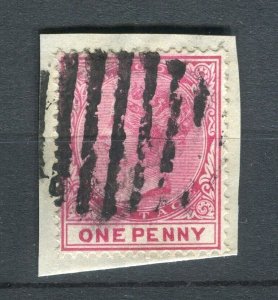 NIGERIA LAGOS; 1890s early classic QV issue fine used 1d. ON PIECE