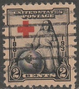 U.S. 702, 2¢ RED CROSS ISSUE. USED. F. (673)