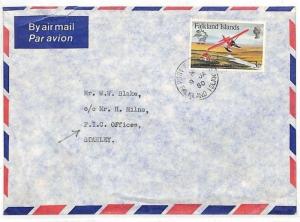 FALKLAND ISLANDS COMPANY Insular Mail 1980 Air? Cover FARM DIRECTOR Stanley WW98