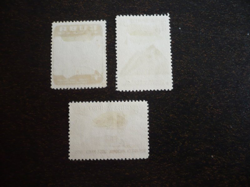 Stamps - Cuba - Scott#582,C167-C168 - Used Set of 3 Stamps