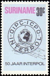 Suriname #406-407, Complete Set(2), 1973, Police / Interpol / Law Enforcement...