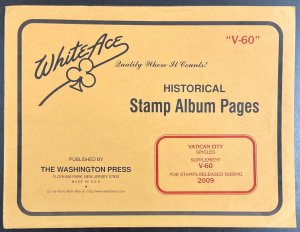 White Ace Historical Stamp Pages Vatican City Singles Supplement V-60 2009 NEW