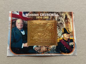 Winston Churchill 2023 year 6 blocks Foil. Bronze perforated  NEW MNH**