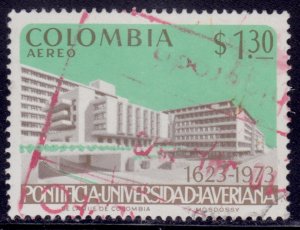 Colombia, 1973, Airmail, Javeriana University, 1.30p, used**