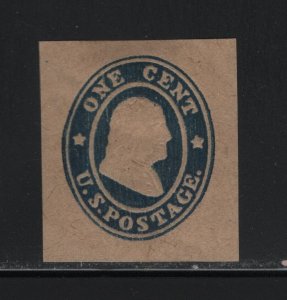 U73 VF unused cut square with nice color cv $ 80 ! see pic !