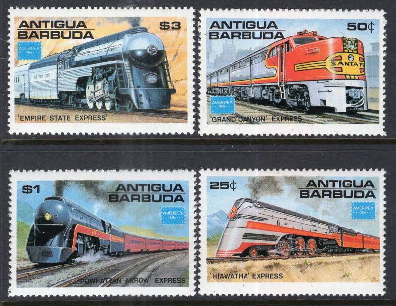 Antigua 934-937 Trains MNH VF