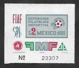 SE)1970 MEXICO, FROM THE SPORTS SERIES, SPORTS PHILATELIC EXHIBITION 2P SCTC374,