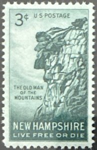 Scott #1068 1955 3¢ New Hampshire MNH OG XF/Superb
