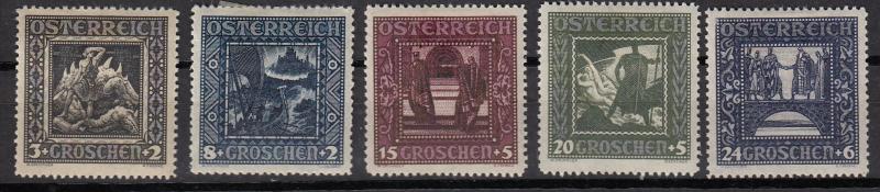 Austria - 1926 Nibelungen complete set  Sc# B271/B75 - MH (197)