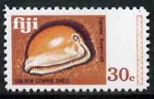 Fiji 1969-70 Golden Cowrie Shell 30c (with Queen's Head o...