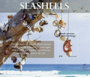 Grenada Grenadines Seashells Stamps 2020 MNH Spiral Seashell Marine 1v S/S