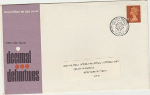 GB FDC FIRST DAY COVER ISSUE STAMPS UK ROYAL MAIL DECIMAL DEFINITIVE 1971