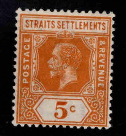 Straits Settlements Scott 186 MH* KGV stamp, wmk4, Die 1