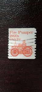 US Scott # 1908; used 20c Fire Pumper coil from 1981; F/VF centering