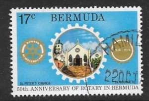 BERMUDA SG321 1974 17c ROTARY FINE USED 