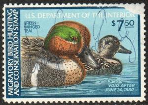 U.S. # RW46 Federal Duck Stamp. Used